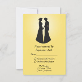Tarjeta De Confirmación De Asistencia Boda de dos novias