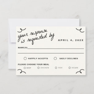 Tarjeta De Confirmación De Asistencia Boda de Drake Together