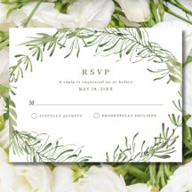 Boda de Elegante Vegetación Botánica