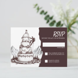 Tarjeta De Confirmación De Asistencia Boda de escaladores de pasteles