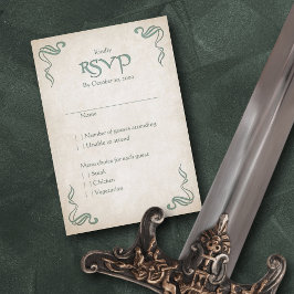 Tarjeta De Confirmación De Asistencia Boda de Fantasía de Viking Celtic