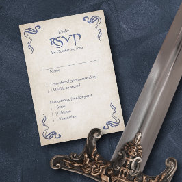 Tarjeta De Confirmación De Asistencia Boda de Fantasía de Viking Celtic
