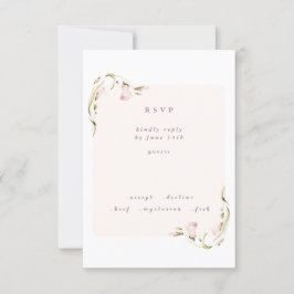 Tarjeta De Confirmación De Asistencia Boda de Flor Silvestre Boho Spring