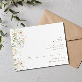 Tarjeta De Confirmación De Asistencia Boda de flor silvestre de primavera