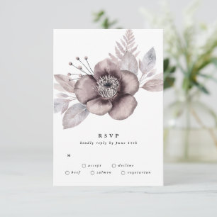 Tarjeta De Confirmación De Asistencia Boda de Floral Romántico Elegante