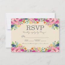 Boda de flores amarillas, azules y rosadas Boho