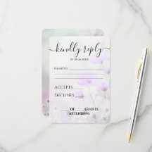 Boda de flores púrpuras sencillas personalizadas