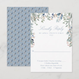 Tarjeta De Confirmación De Asistencia Boda de Flores Silvestres Florales Florales y de V