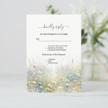 Boda de flores silvestres rusas de color acuático