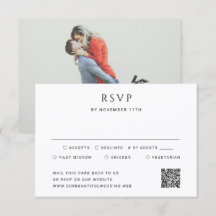 Boda de Foto Código QR Simple Moderno
