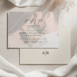 Tarjeta De Confirmación De Asistencia Boda de Fotos de Marfil
