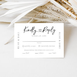 Tarjeta De Confirmación De Asistencia Boda de fuentes de corazón