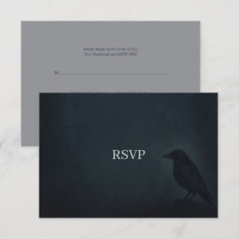 Tarjeta De Confirmación De Asistencia Boda de Gothic Raven