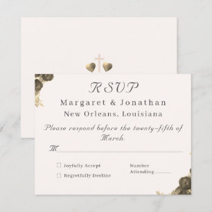 Tarjeta De Confirmación De Asistencia Boda de Gracia Católica