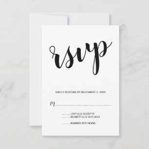 Tarjeta De Confirmación De Asistencia Boda de guiones modernos