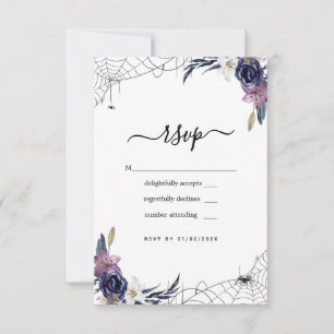 Tarjeta De Confirmación De Asistencia Boda de Halloween