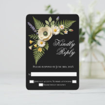 Boda de Jardín de Flor Silvestre Negra