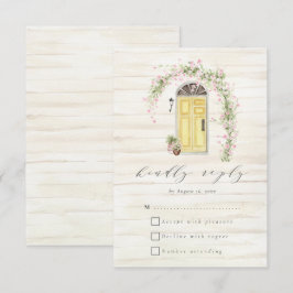 Tarjeta De Confirmación De Asistencia Boda de Jardín de Flores Rústicas