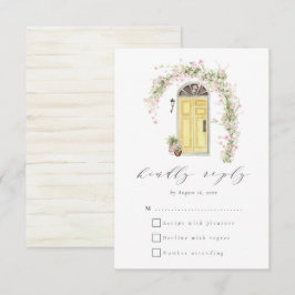 Tarjeta De Confirmación De Asistencia Boda de Jardín de Flores Rústicas