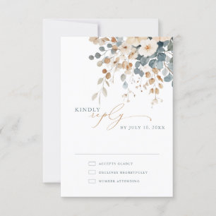 Tarjeta De Confirmación De Asistencia Boda de jardín de flores silvestres de primavera c