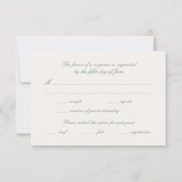 Tarjeta De Confirmación De Asistencia Boda de Jardín de Monograma Floral