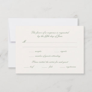 Tarjeta De Confirmación De Asistencia Boda de Jardín de Monograma Floral