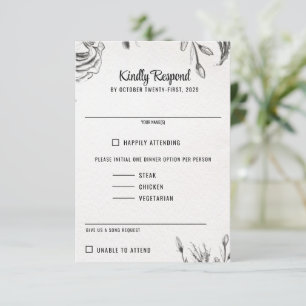 Tarjeta De Confirmación De Asistencia Boda de jardín de primavera