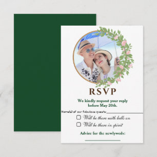 Tarjeta De Confirmación De Asistencia Boda de la elegancia floral encantada