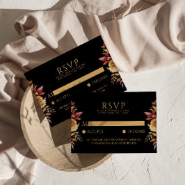 Tarjeta De Confirmación De Asistencia Boda de la Moda del Boho floral de Terracotta de o