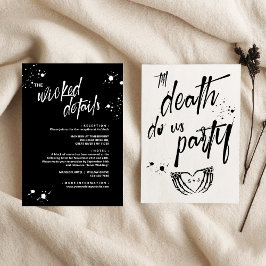 Tarjeta De Confirmación De Asistencia Boda de la Noche de Halloween de Living Wed