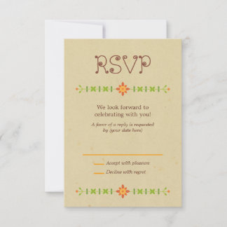 Tarjeta De Confirmación De Asistencia Boda de la pareja de búhos de Boho Lovebird