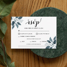 Tarjeta De Confirmación De Asistencia Boda de la selección de comidas Entree de la veget