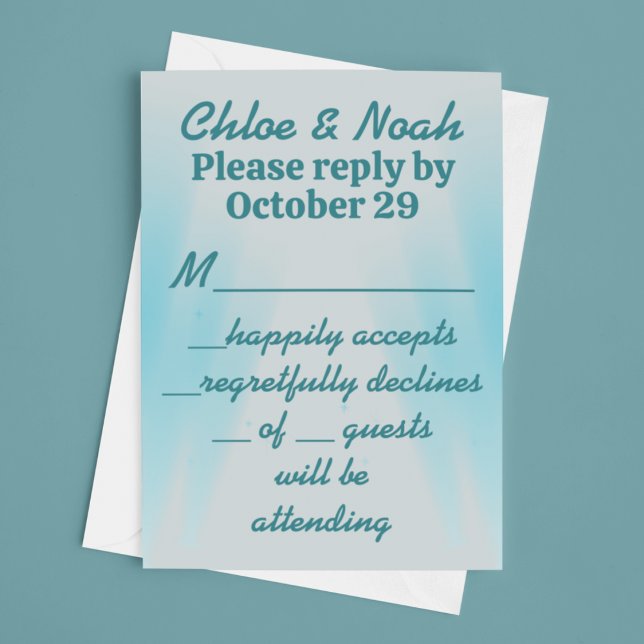 Tarjeta De Confirmación De Asistencia Boda de las luces de Hollywood (Subido por el creador)