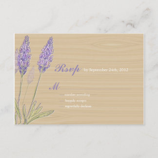Tarjeta De Confirmación De Asistencia Boda de Lavanda Rústica