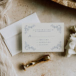 Tarjeta De Confirmación De Asistencia Boda de marco floral rústico vintage<br><div class="desc">Elegante carta rústica de arte floral de la línea de bodas RSVP con un diseño original de marco botánico.</div>