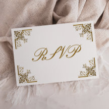 Boda de Marco Vintage de Escritura Dorada Elegante
