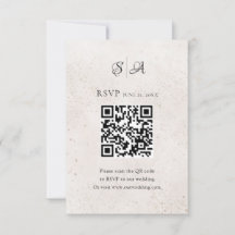 Boda de Monograma de Código QR Simple