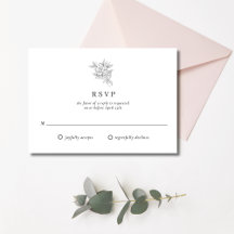 Boda de Monograma de Flor Botánica