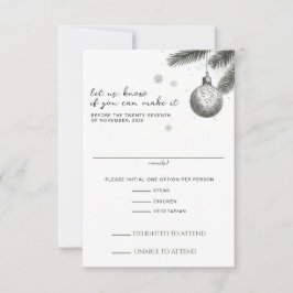 Tarjeta De Confirmación De Asistencia Boda de navidades