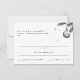 Tarjeta De Confirmación De Asistencia Boda de navidades
