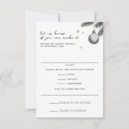 Tarjeta De Confirmación De Asistencia Boda de navidades