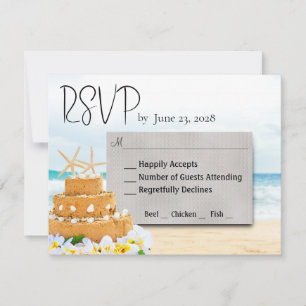 Tarjeta De Confirmación De Asistencia Boda de Ocean Love Beach