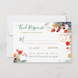 Tarjeta De Confirmación De Asistencia Boda de otoño