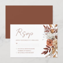 Boda de otoño boho con flores de terracota