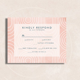 Tarjeta De Confirmación De Asistencia Boda de óvalos y círculos de moda