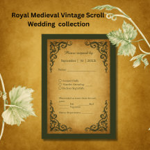 Boda de pergamino de vintage real