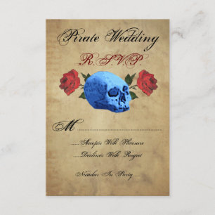 Tarjeta De Confirmación De Asistencia Boda de Piratas R.S.V.P.