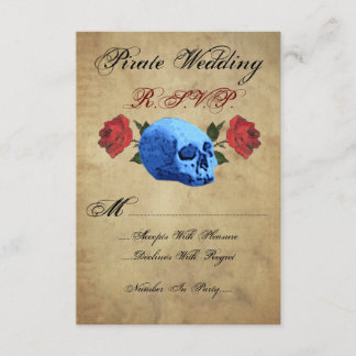 Tarjeta De Confirmación De Asistencia Boda de Piratas R.S.V.P.