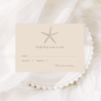 Boda de Playa con Estrella de Mar en Beige Costero