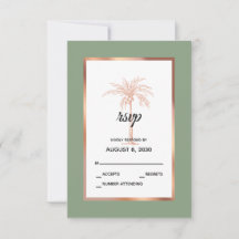 Boda de Playa con Palma de Oro Rosa Salvia Cobre